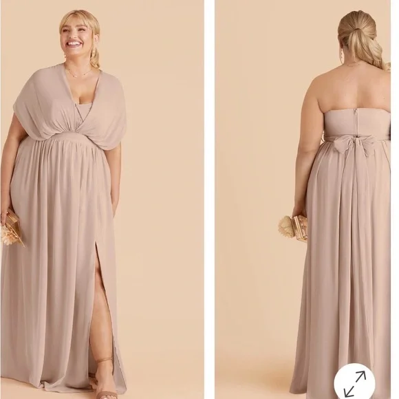 Birdy Grey Grace convertible dress size XXL in Chiffon Taupe - Picture 3 of 12